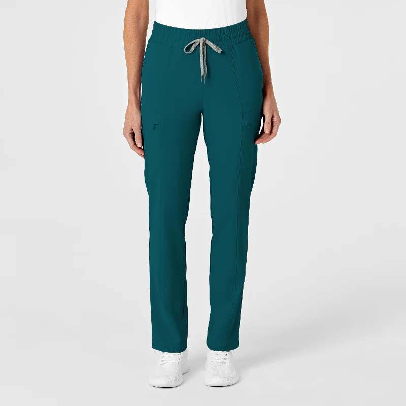 Year-End Clearance RENEW Women's High Waist Slim Leg Scrub Pant - Caribbean