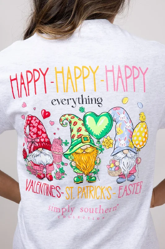 Year-End Clearance Simply Southern Happy Everything T-Shirt for Women in Ash Gray | SS-HAPPY-ASHGRY