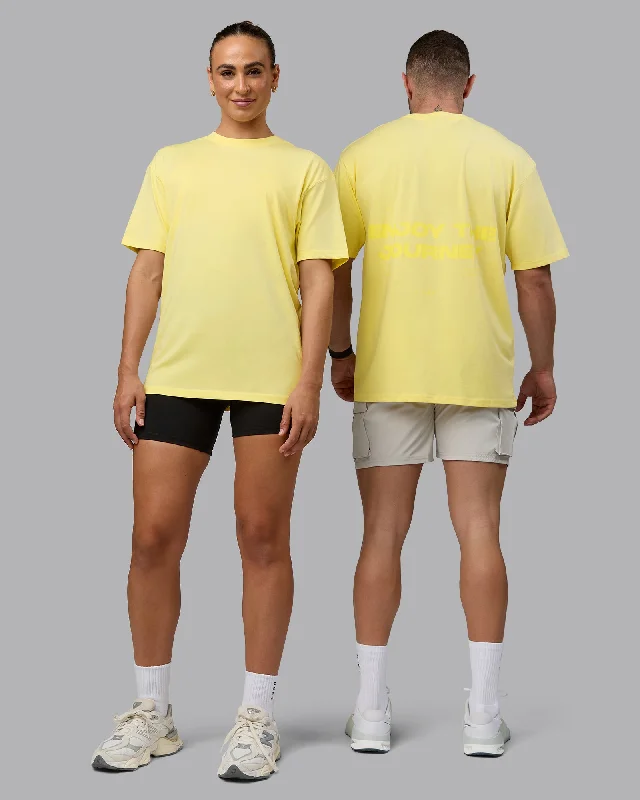 Unisex Enjoy the Journey Value Series FLXCotton Tee Oversize - Pale Yellow-Sundress