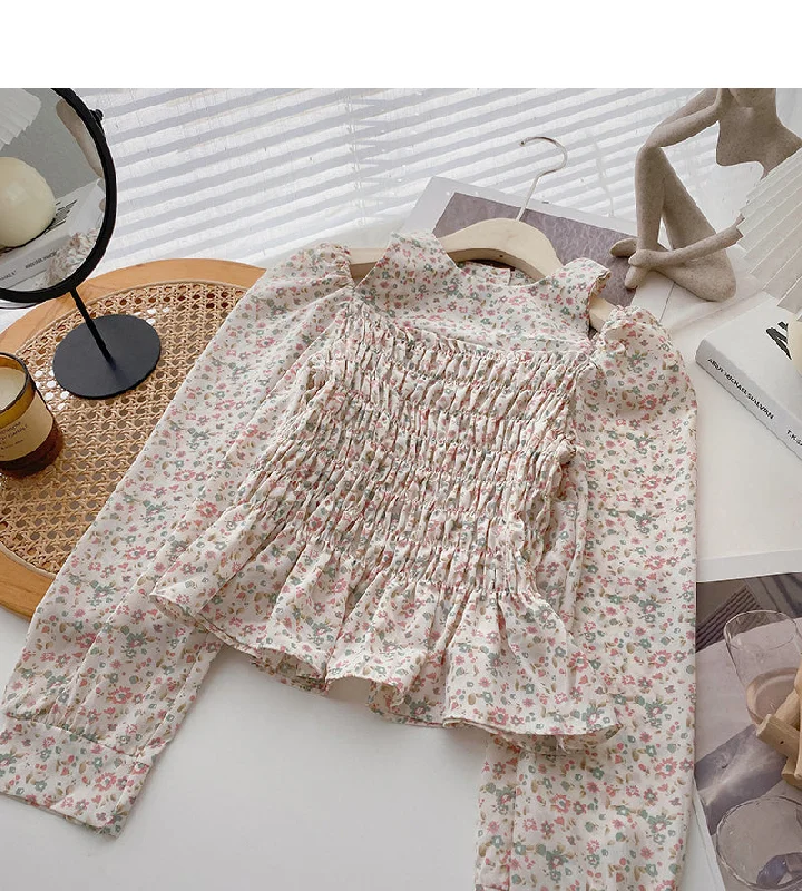 Don't Delay Korean retro hanging neck hollow off shoulder slim fitting top  6373