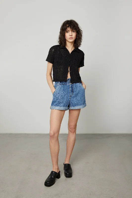 Referral Discount LACE BUTTON UP TOP
