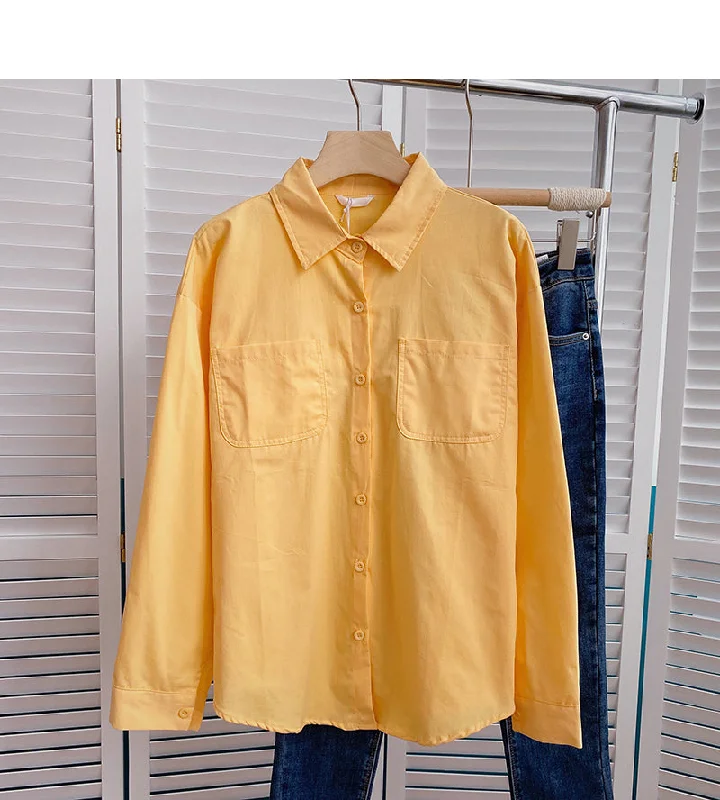 Bargain Blast Solid shirt versatile casual design  6394