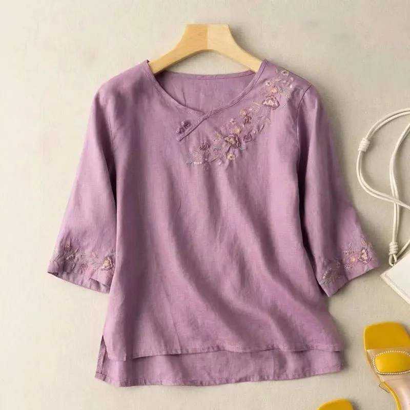 Today Only Trendy Purple long top-tunics with embroidery work for women