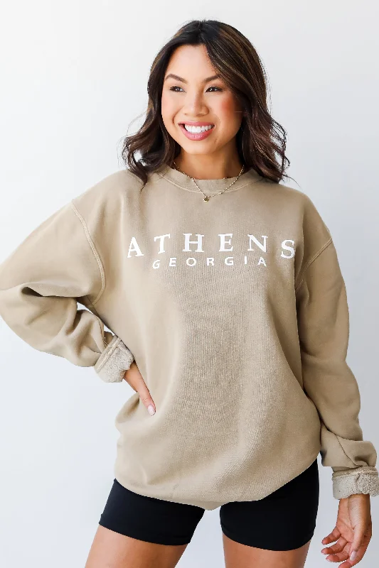 Weekend Savings Spectacle Tan Athens Georgia Sweatshirt