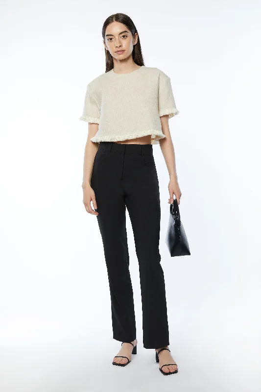 Big Deal CROPPED TOP WITH FRINGED TRIMS