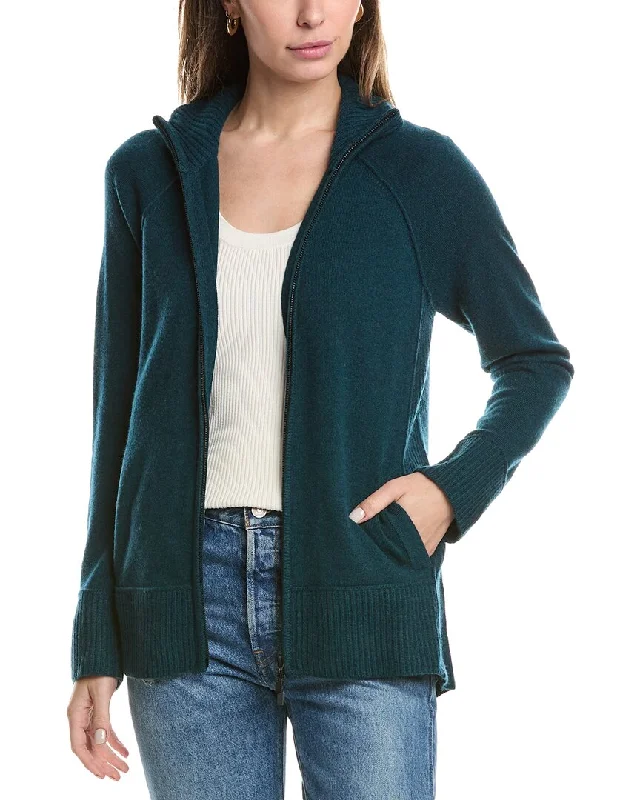 Extra Savings Forte Cashmere Zip Mock Cashmere Cardigan