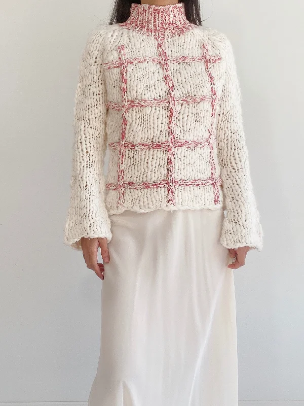 Online Only Vintage Hand-Knit Sweater - S