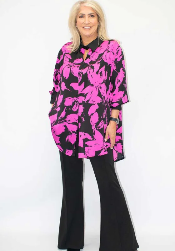 Weekend Offers That Delight Malissa J Floral One Size Shirt, Pink