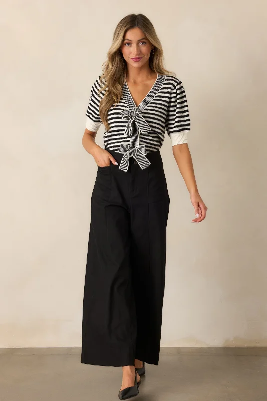 Don’t Miss Out Daylight Glimmer Black Wide Leg Pants