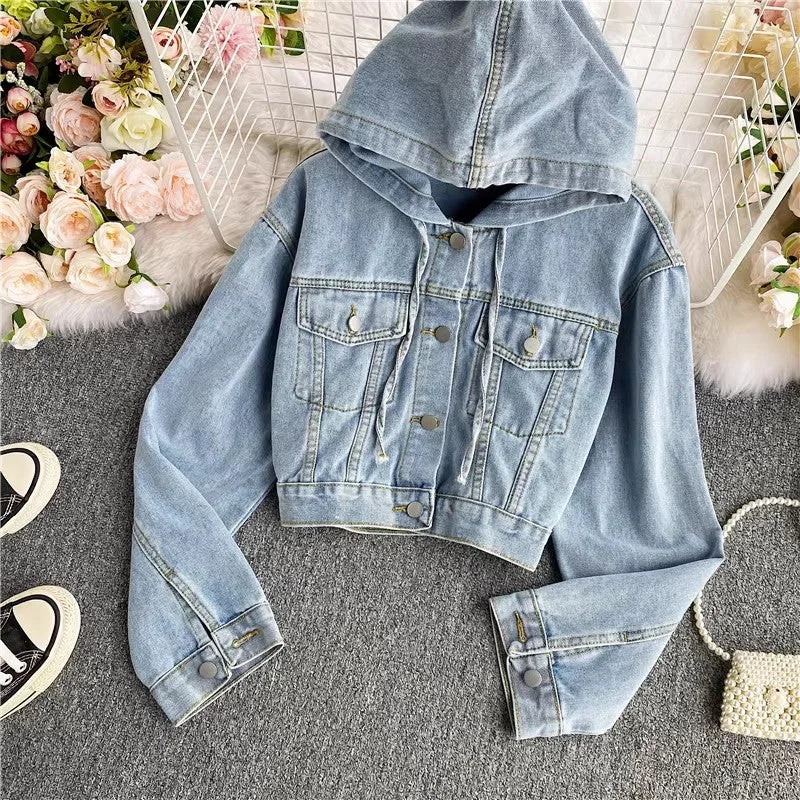 New Denim Jacket Women's Jacket Long Sleeve Top     S4130