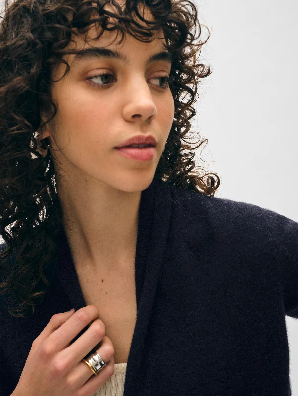 Holiday Sale Cashmere Cropped Trapeze Cardigan