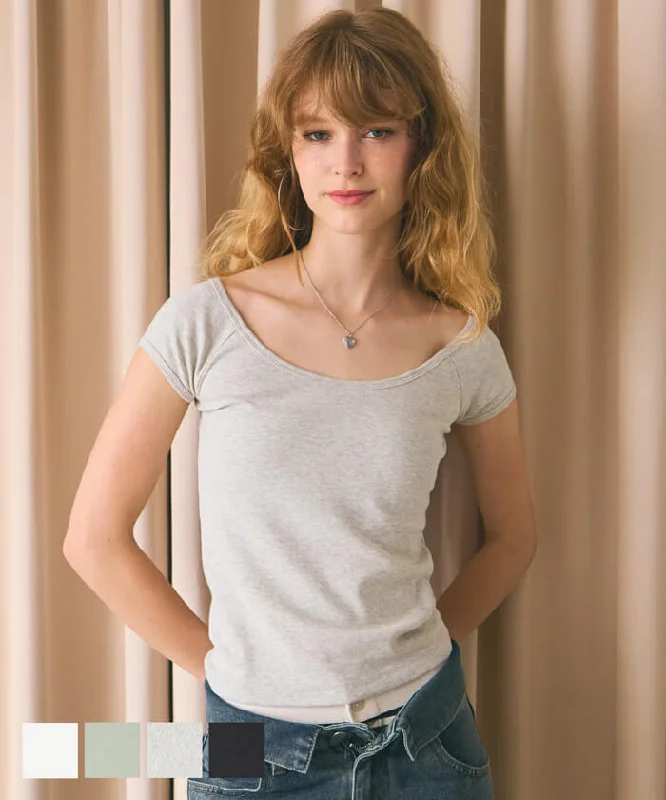 Value Deals Tシャツ トップス カットソー バレエネック フライス 半袖 ストレッチ 無地 シンプル カジュアル ミディアム丈 GC メール便可 24ss coca コカ Value Deals Tシャツ トップス カットソー バレエネック フライス 半袖 ストレッチ 無地 シンプル カジュアル ミディアム丈 GC メール便可 24ss coca コカ