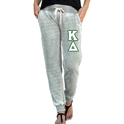 Instant Deal Sorority Zen Jogger Pants, Vertical Letters - JA8944 - TWILL