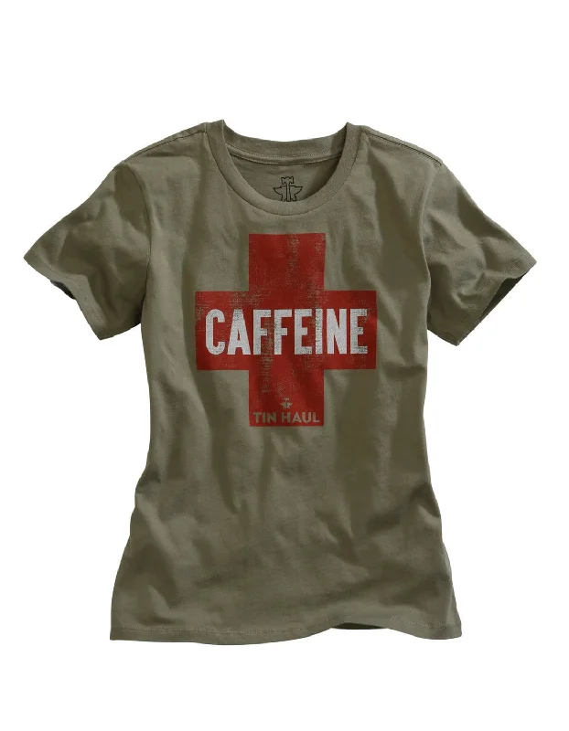 Reduced Prices Tin Haul Womens Grey 100% Cotton Need Caffeine S/S T-Shirt