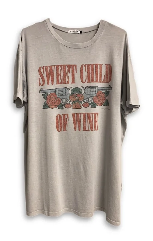 Deal Alert Sweet Child Of Wine Oversized Tee