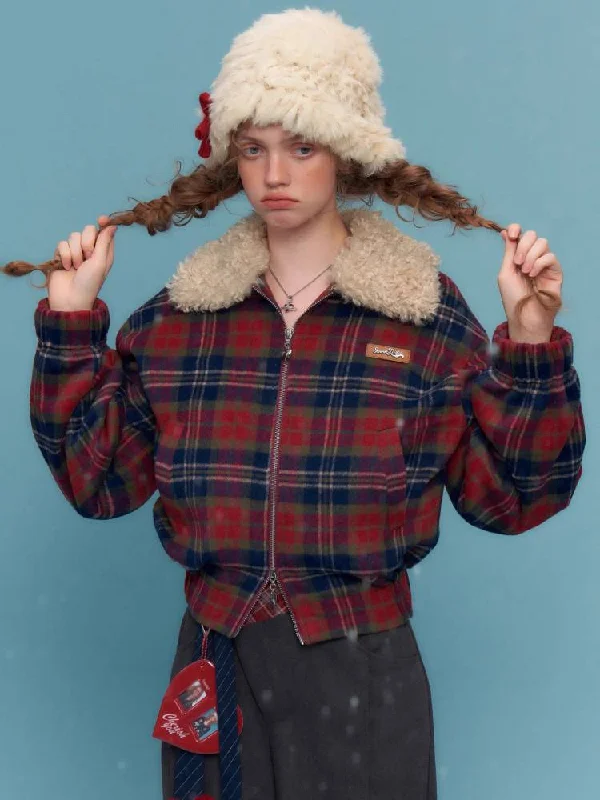 Major Savings Velvet plaid jacket【s0000011057】