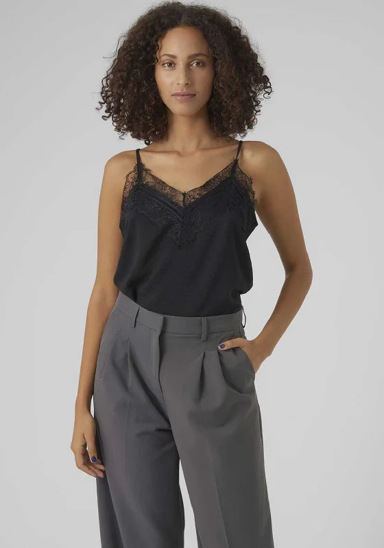 Buy Now Vero Moda Alva Singlet Lace Camisole, Black