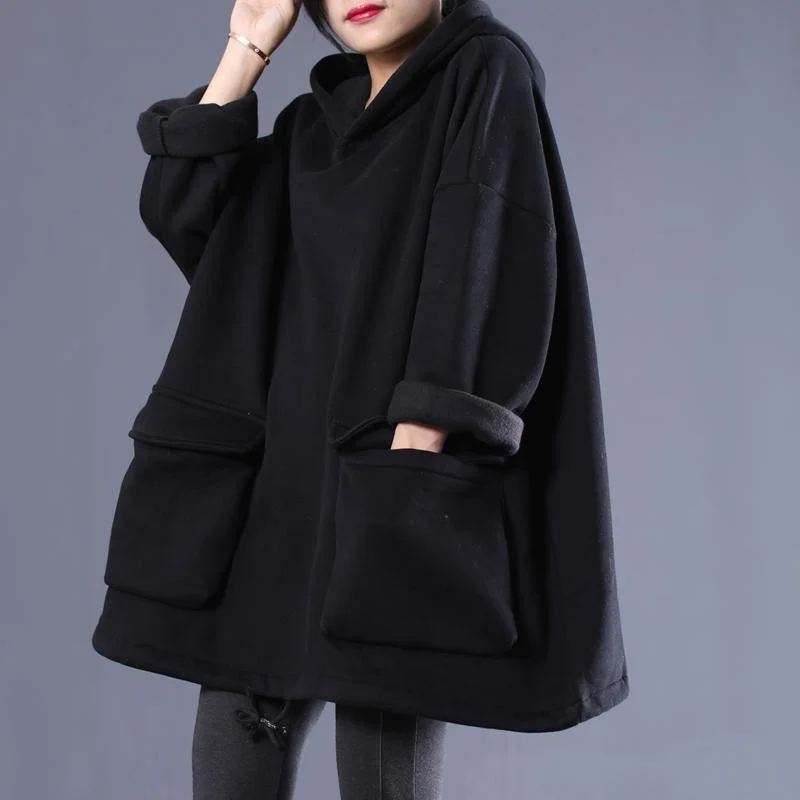 Bargain Bin Loose Casual Double Pocket Hooded Sweatshirt