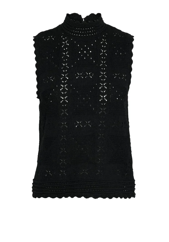 Amazing Deals Vero Moda Jayla High Neck Knitted Top, Black