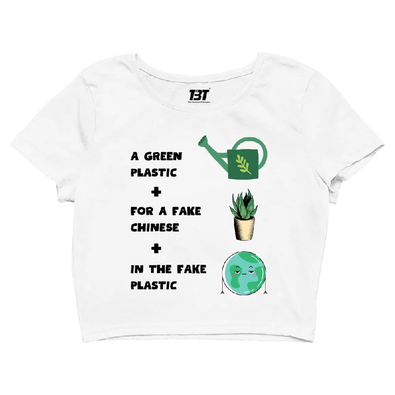 Can't Be Beat Radiohead Crop Top - Fake Plastic Trees