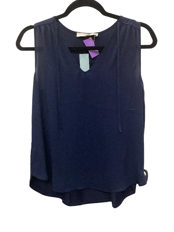 Navy Top Sleeveless Loft, Size Petite   S