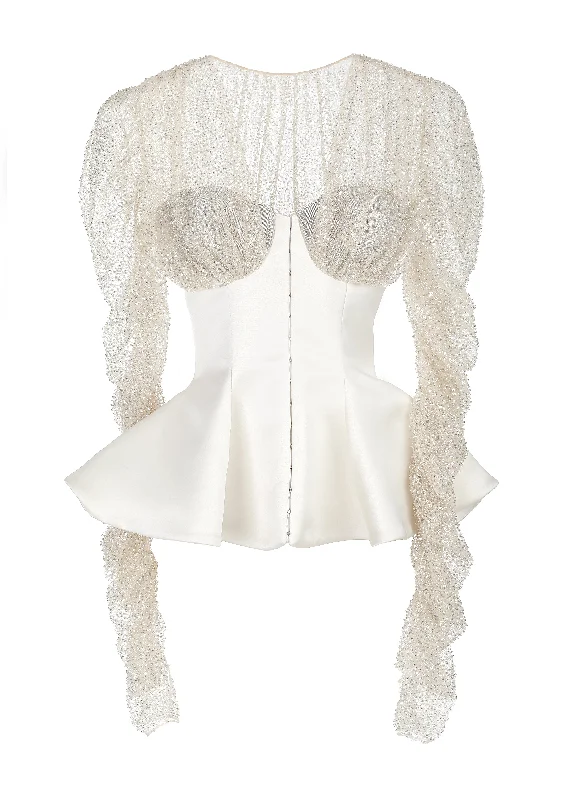 Extra Discount Crystal Peplum Corset