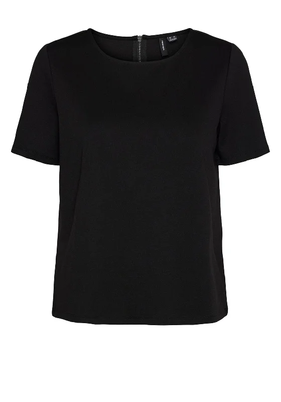 Discount Days Vero Moda Abby Stripe Zip Top, Black
