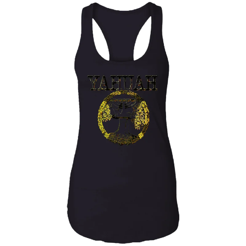 Yahuah Yahusha 04 Ladies Designer Ideal Racerback Tank Top (4 Colors)