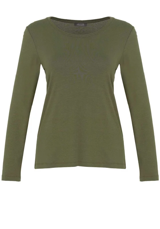 Early Access Dolcezza Coton Long Sleeve Top, Khaki Green