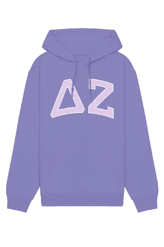 Extra Savings Delta Zeta Purple Rowing Letters Hoodie