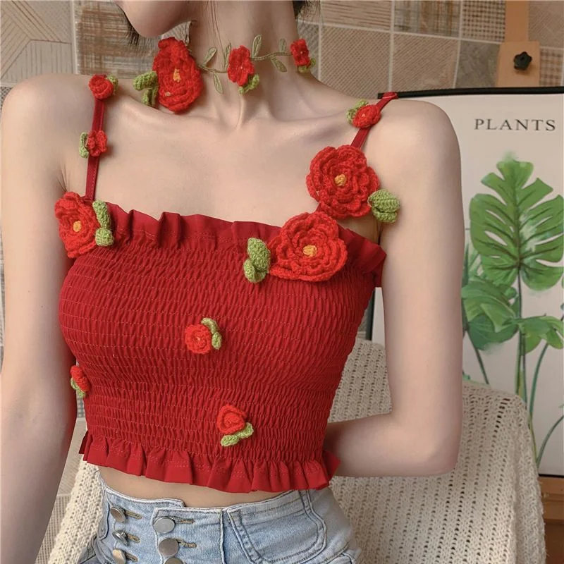 Special Savings 3D rose flower tank top PL53263