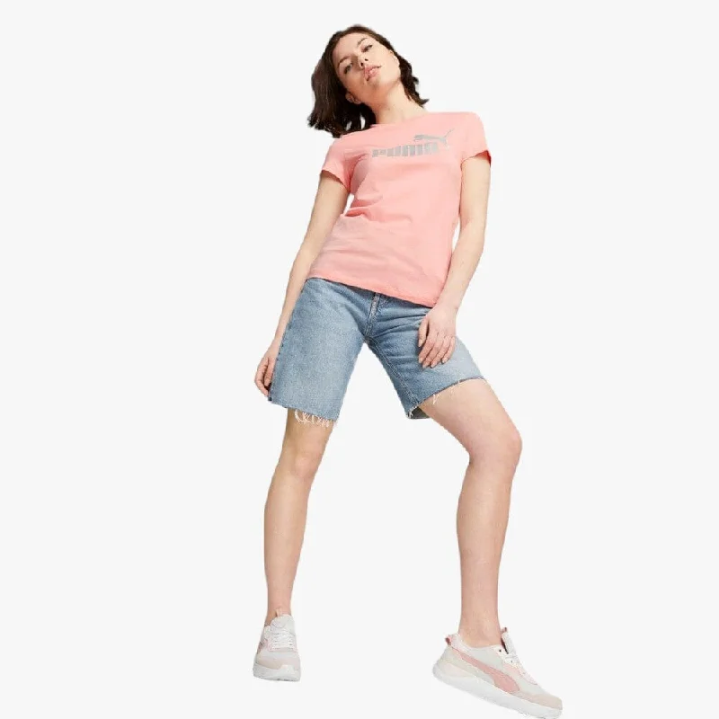 Weekend Offers That Delight Puma Womens Ess+ Metallic Logo Short Sleeve Tee Peach Smoothie Weekend Offers That Delight Puma Womens Ess+ Metallic Logo Short Sleeve Tee Peach Smoothie