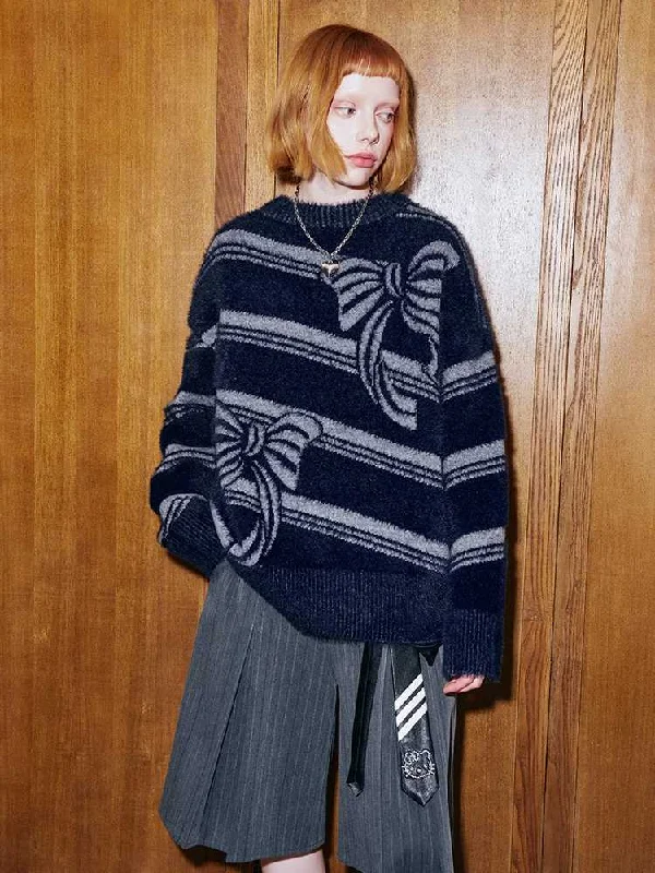 Season Finale Sale Round Neck Long Sleeve Knit Sweater [S0000010774]