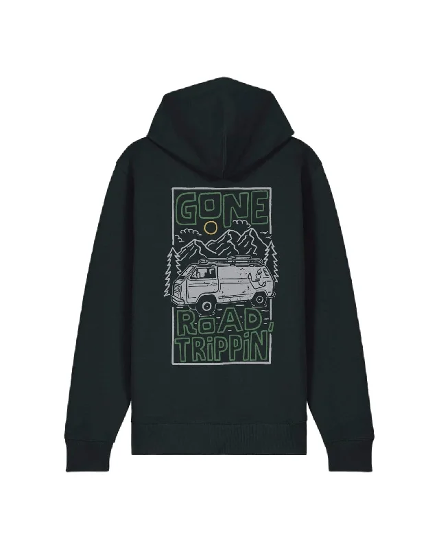 Final Clearance Road Trippin Organic Zip Hoodie - Black