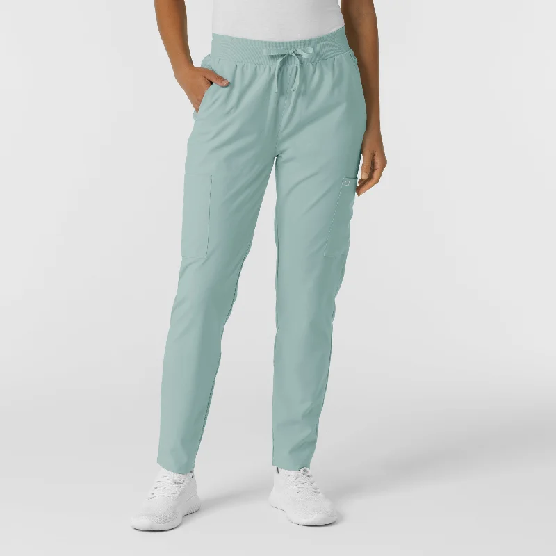 Major Savings W123 Women's Flex-n-Reach Track Scrub Pant - Sky Blue
