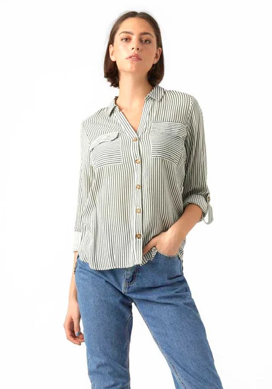 Cash Savings Vero Moda Bumpy Striped Shirt, Laurel Wreath & Snow White