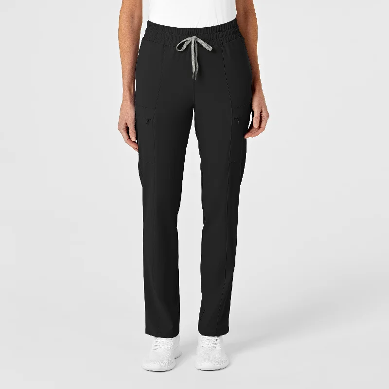 Super Sale RENEW Women's High Waist Slim Leg Scrub Pant - Black