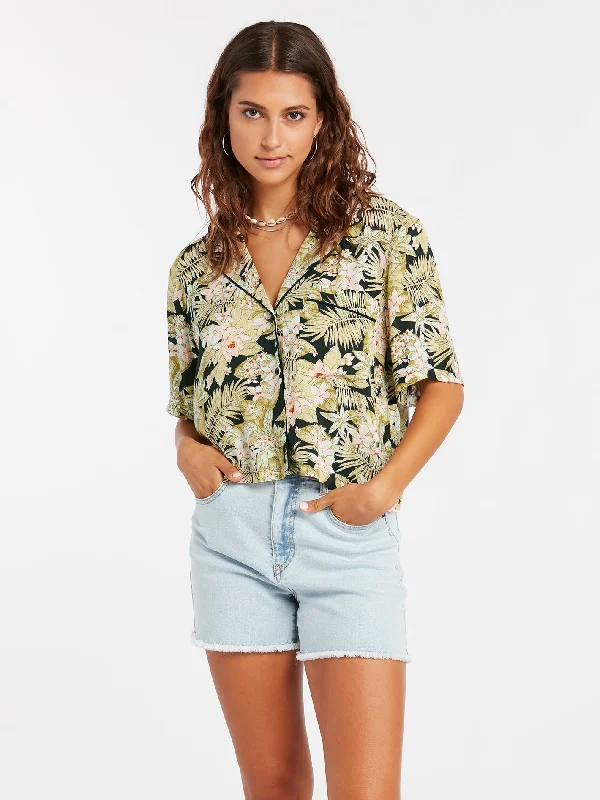 Reduced Prices Static Bloom Top - Black Combo