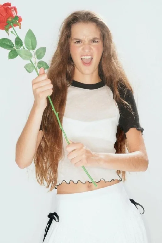 Weekend Deals That Excite Ruth Tee | White & Black