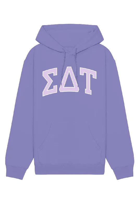 Savings Galore Sigma Delta Tau Purple Rowing Letters Hoodie