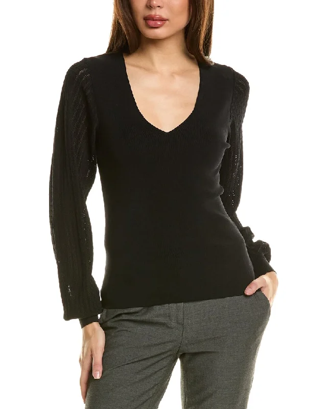 Weekend Savings Bonanza Reiss Lexi Stitch Sleeve V Neck Sweater