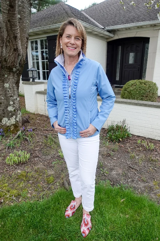 Hurry In Sailor Soft Shell Jacket - Lt. Blue w Lt. Blue Ruffle Ribbon (SLR05)