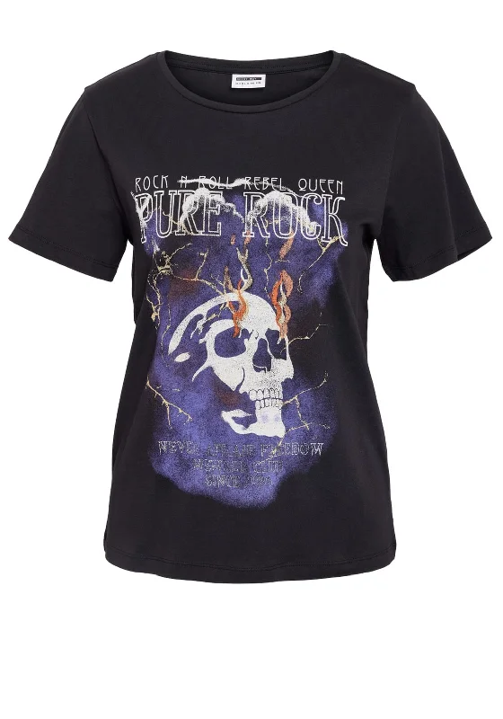 Weekend Deal Noisy May Nelly Graphic Print T-Shirt, Black