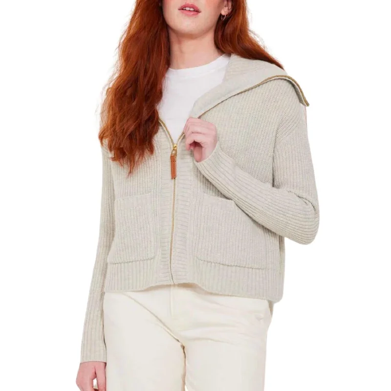 Shop and Save Ainsley Fisherman Cardigan In Light Grey