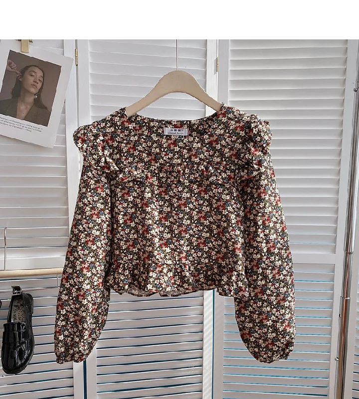 Early Bird New Korean slim short temperament top  6414