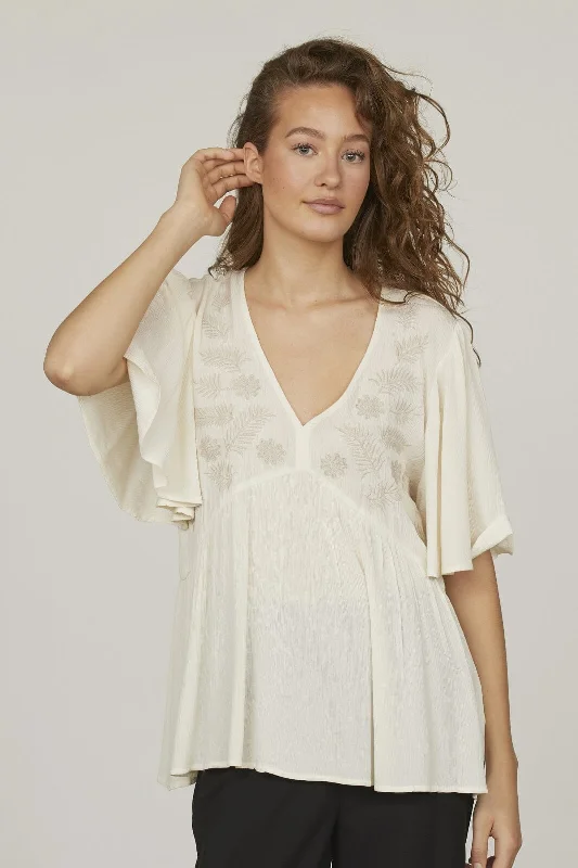 Sisters Point - Inza-Top - 116 Cream/Bamboo