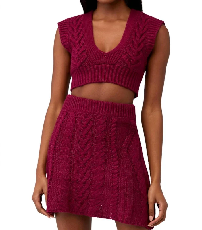 Best Deals Layton Cropped Vest In Red