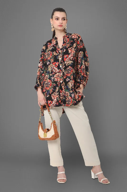 Exclusive Deal Poppy Floral Printed Tunic