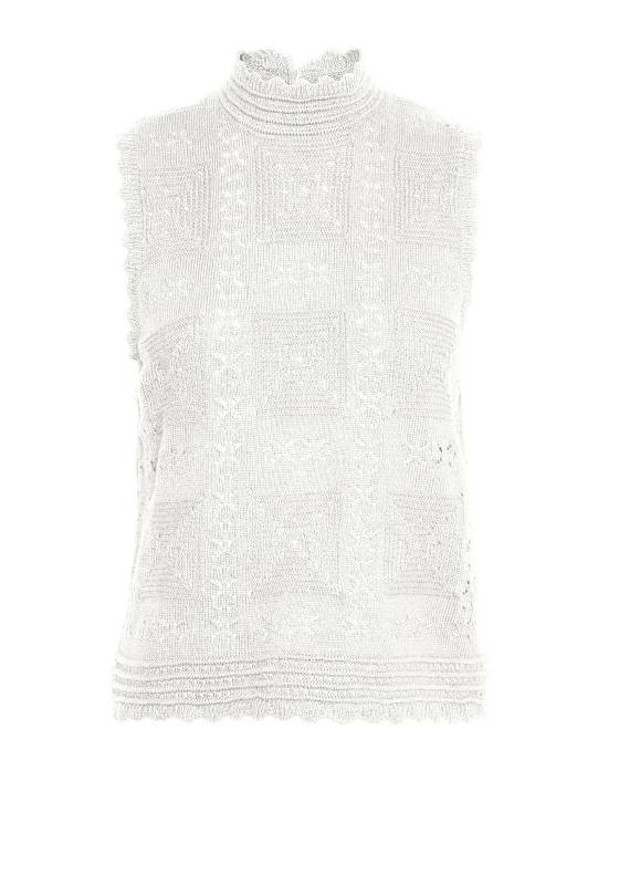 Deal Alert Vero Moda Jayla High Neck Knitted Top, Snow White