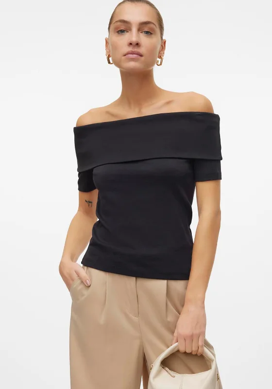 Year-End Sale Vero Moda Jada Off Shoulder Top, Black